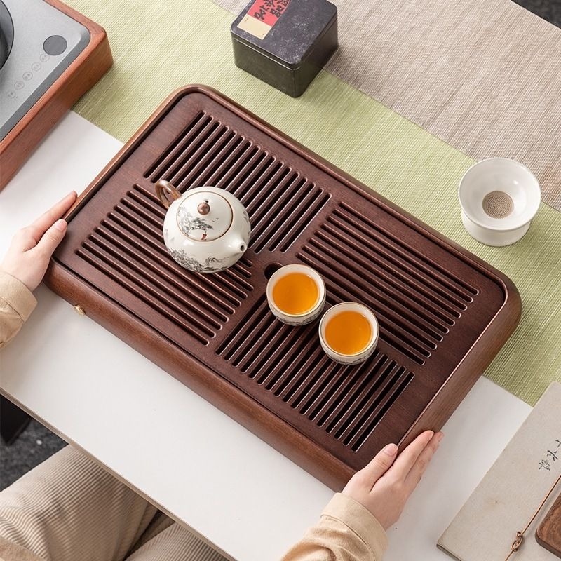 茶盤家用花梨木儲水兩用中式喝茶功夫茶具泡茶托盤實木瀝水乾泡臺