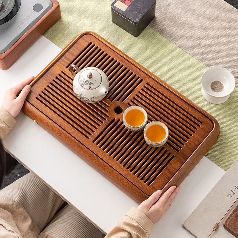 茶盤家用花梨木儲水兩用中式喝茶功夫茶具泡茶托盤實木瀝水乾泡臺