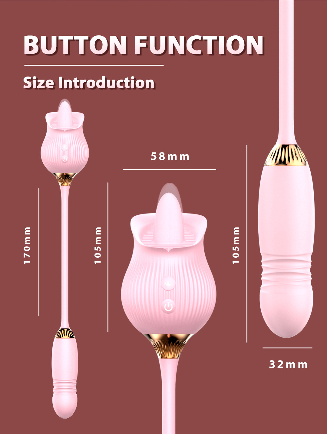 玫瑰花舌舔吮吸伸縮震動跳蛋滿庭花自慰器性用品 玫瑰花舌舔吮吸伸縮震動跳蛋滿庭花自慰器性用品