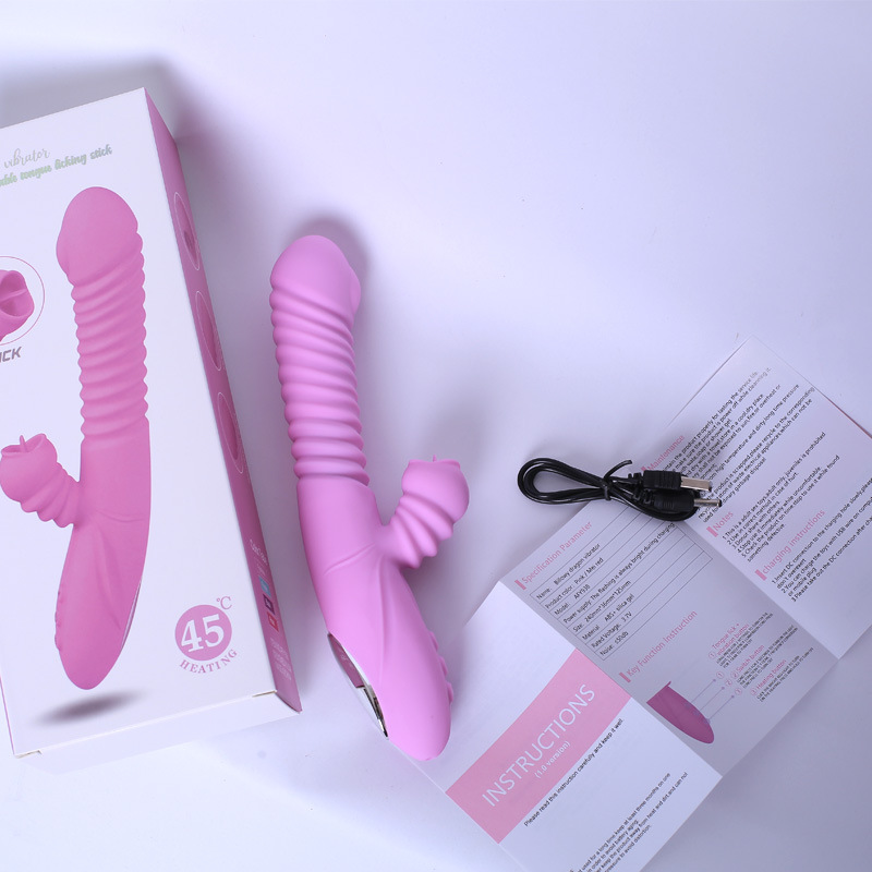 巨浪龍伸縮震動棒女用加溫舌舔AV棒按摩自慰器成人情趣性用品