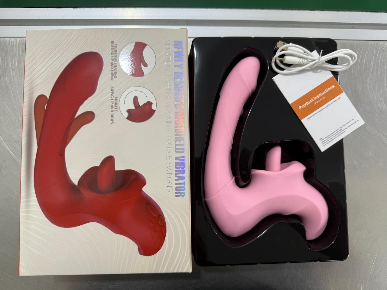 加溫舌舔震動拍打伸縮震動棒女用情趣按摩棒自慰器成人性用品