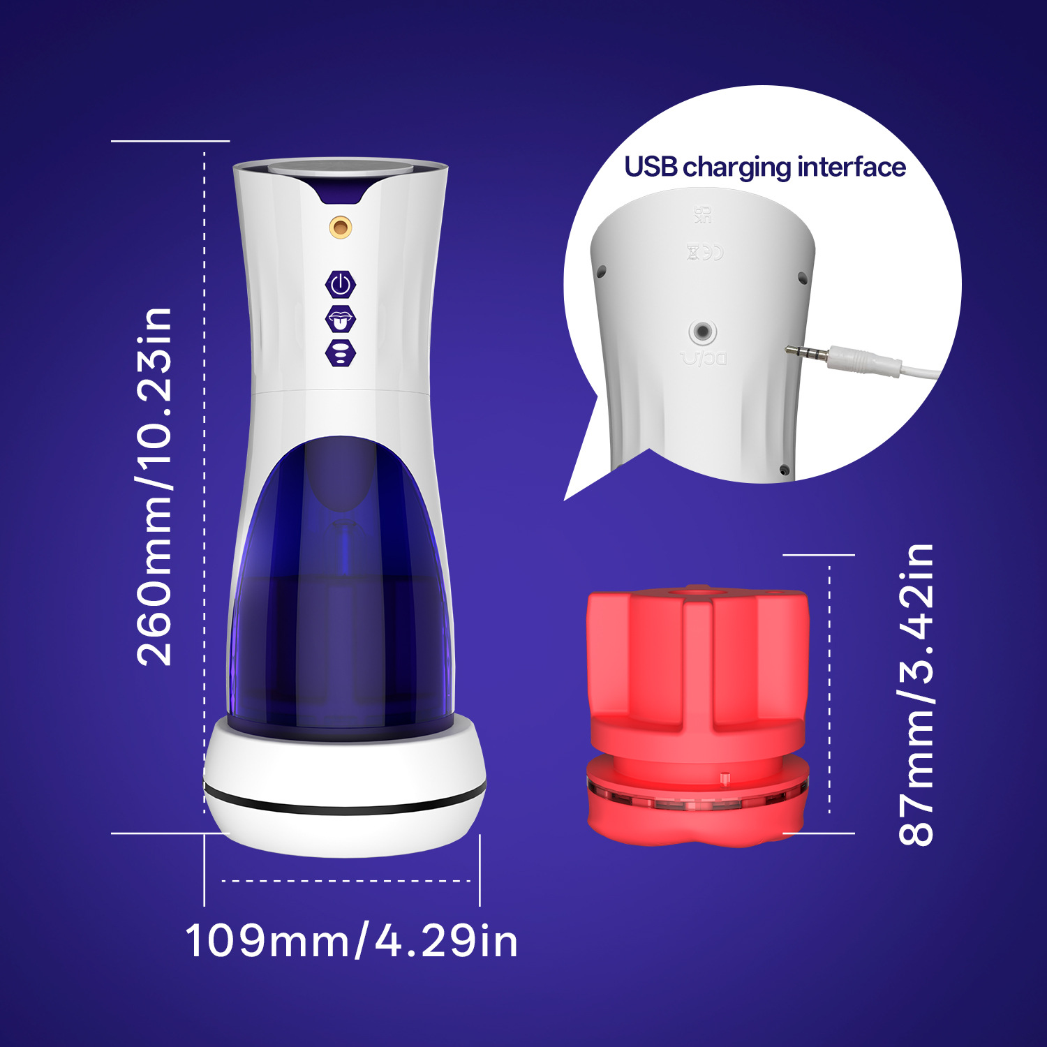 夢馬Hgo誒 007飛機杯二代全自動吮吸舌舔加溫男用自慰器成人性用品