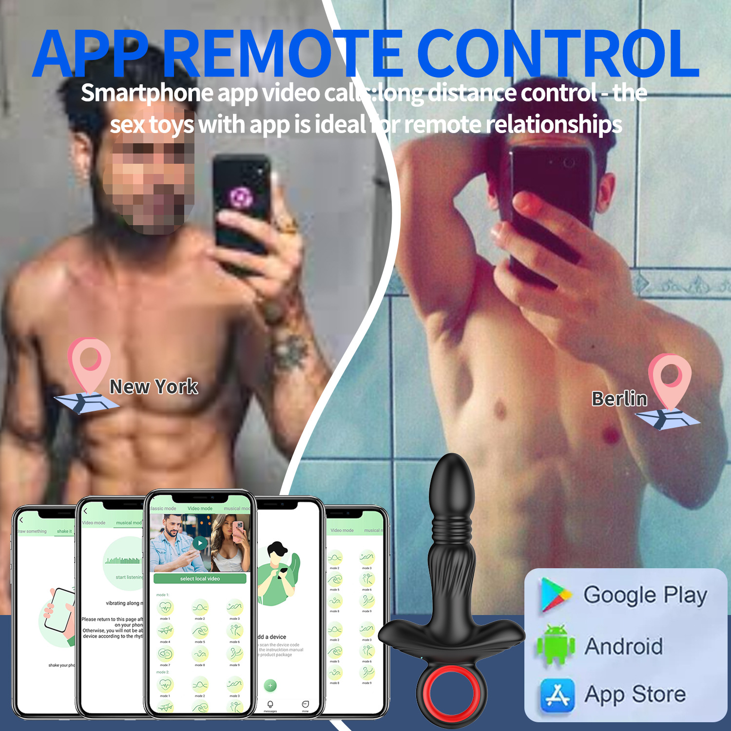 夢馬Hgo誒保羅伸縮前列腺後庭按摩器男用穿戴遙控震動肛塞自慰器具