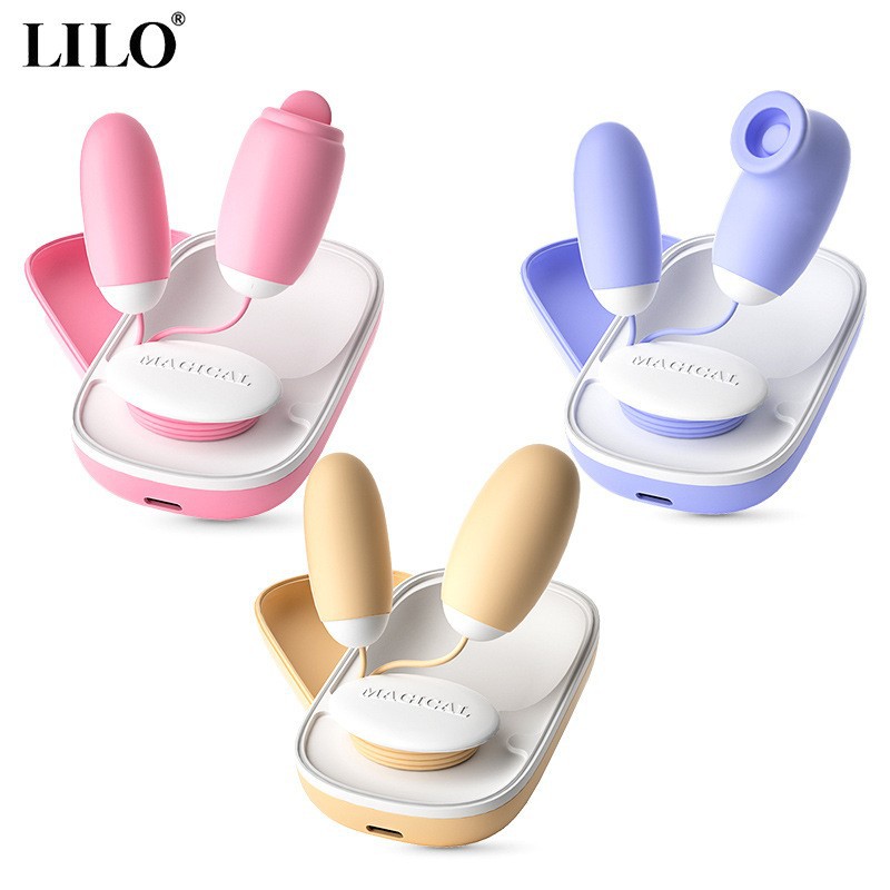 LILO來樂魔術盒蜜豆吮吸入體震動情趣雙跳蛋女用自慰器成人性用品