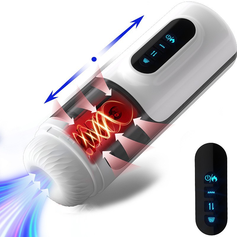 奔騰姬飛機杯全自動伸縮吮吸加溫語音男用電動自慰器玩具性用品