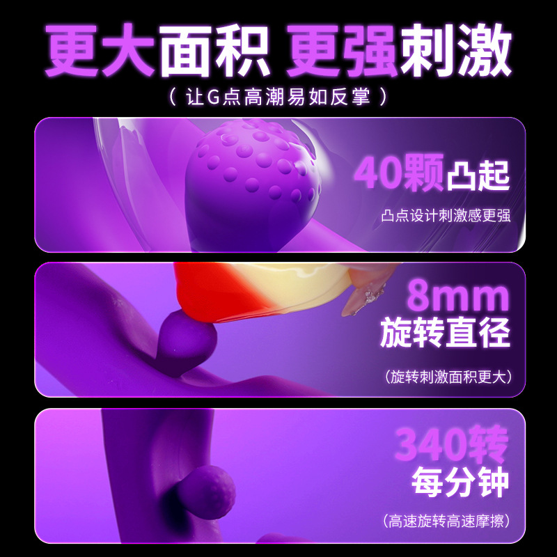 謎姬旋珠棒震動棒轉球G點扣動舌舔女用自慰情趣玩具成人用品